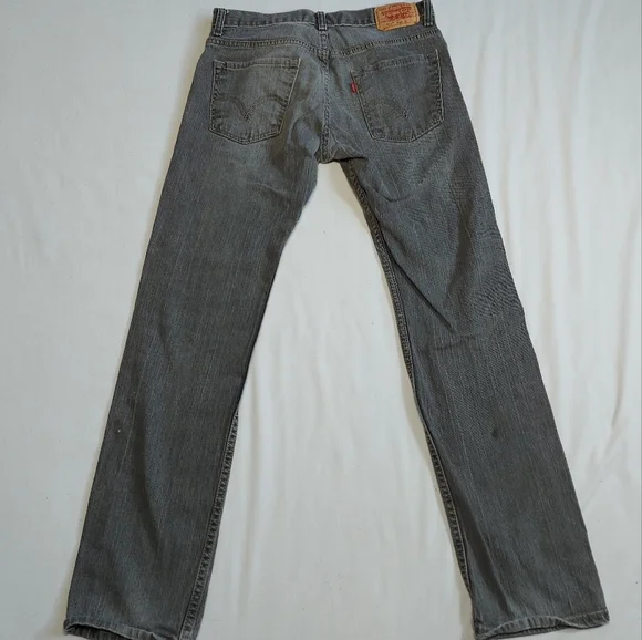 LEVI'S 511 Skinny Leg Low Rise Gray Denim Jeans W29 L29 - Picture 8 of 13